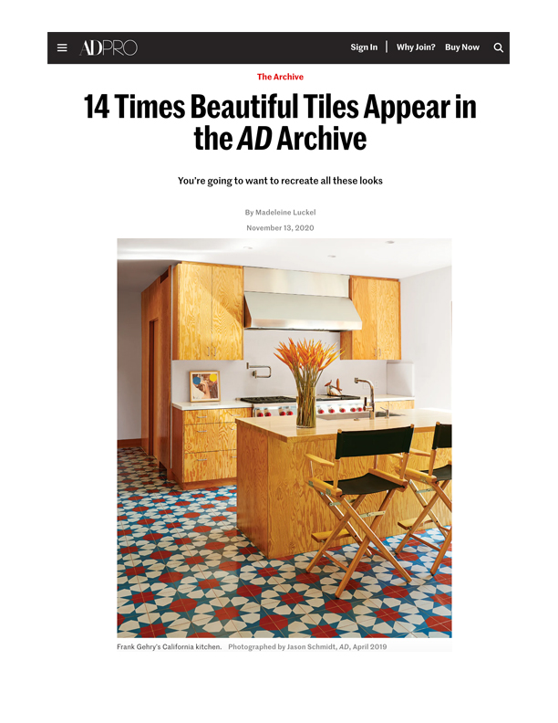Tile Magazines, News and Press Featuring Granada Tile